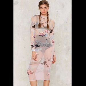 Jaded London Crane Midi Dress